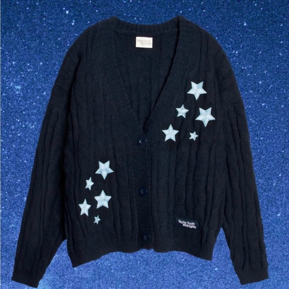 Taylor Swift Blue Cardigan with Star Accents